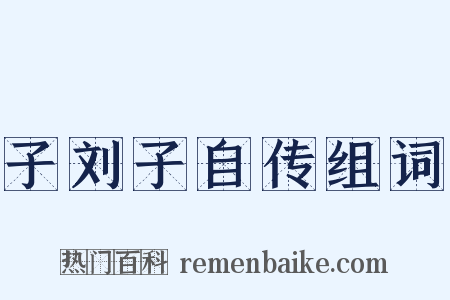 子刘子自传组词是什么意思的图片